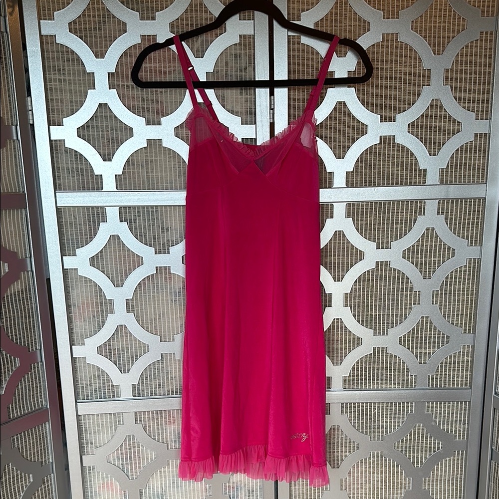 Victoria's Secret Pink Satin nightie with Lace Trim